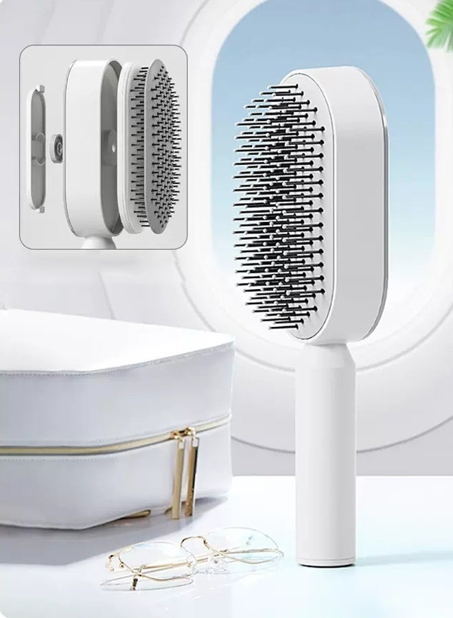 Air Cushion Hair Comb for Women,Hairdressing Tool for Home and Barbershop,Portable Massage Comb, Suitable for All Hairstyles (White) - Image 1
